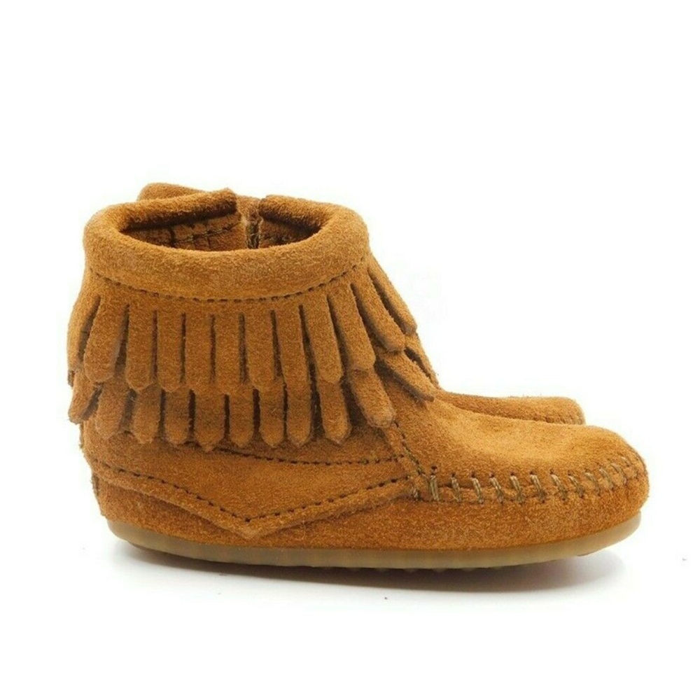 MINNETONKA Double Fringe Bootie Kids Girl Size 4